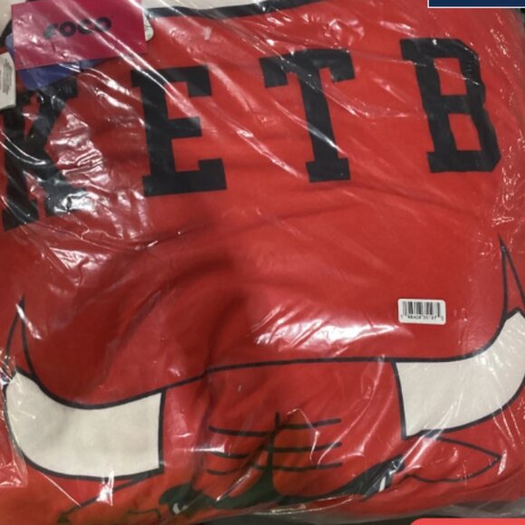 NEW NBA Chicago Bulls Team Property Sherpa Plush Throw Blanket 50"x60" - Picture 6 of 6